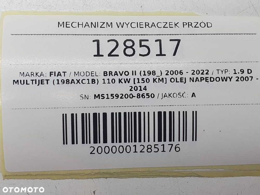 MECHANIZM WYCIERACZEK PRZÓD PRZEDNI FIAT BRAVO II EUROPA MS159200-8650 - 7