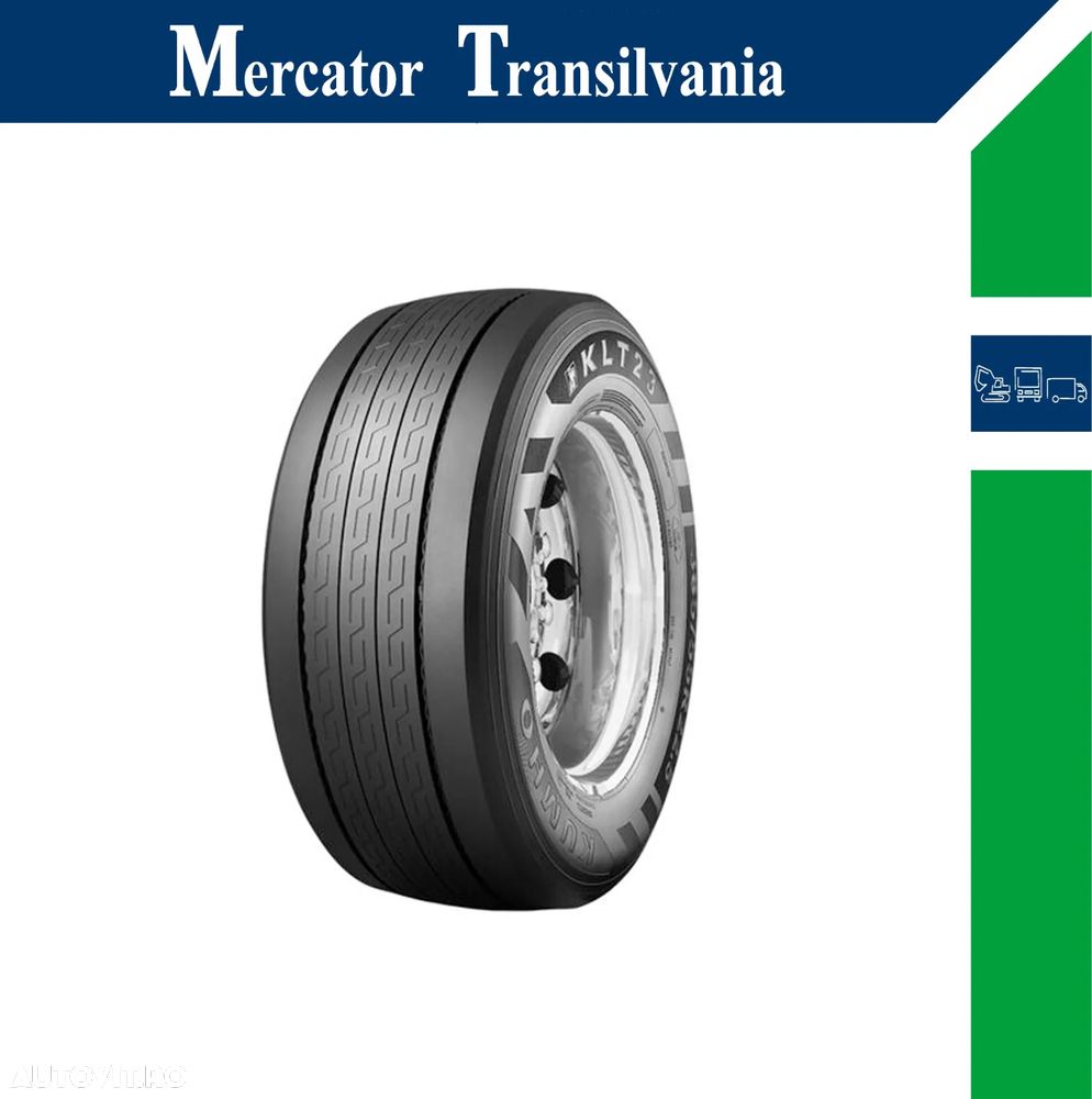 Anvelopa NOUA 385/55R22.5 Kumho KLT23, M+S*, ATS Autostrada, Remorca, 160K/A/C/1 - 1