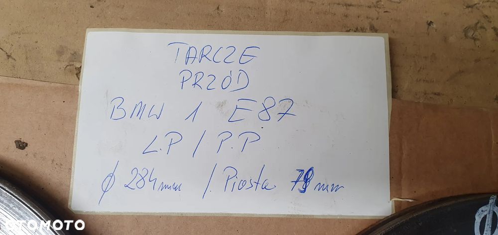 Tarcze hamulcowe przód przednie klocki BMW I E81 E87 2.0i - 9