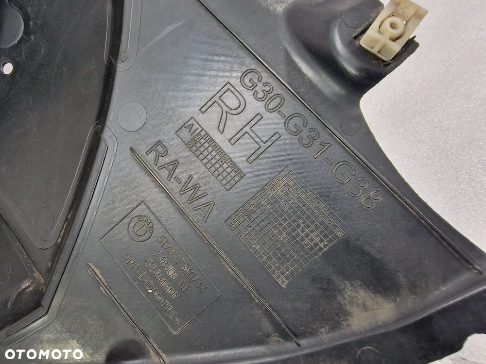 BMW G30 / G31 / G38 16- PRAWE NADKOLE / OSŁONA PRZEDNIE PRZÓD , PRZEDNIA CZĘŚĆ , NR 5175-7340744 / 7340744 NR AUKCJI N1041 - 8