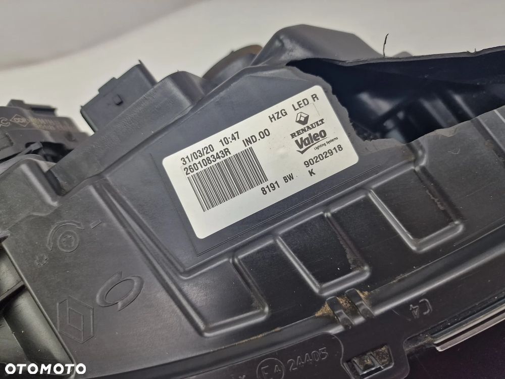 RENAULT KOLEOS II 17- PRAWA LAMPA PRZEDNIA PRZÓD FULL LED + PRZETWORNICE , NR 260108343R , NR AUKCJI LA415 - 10