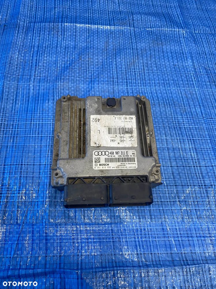 KOMPUTER STEROWNIK SILNIKA ECU AUDI A6C7 3.0TDI  AUTOMAT  4G0907311E  ORYGINAŁ - 1