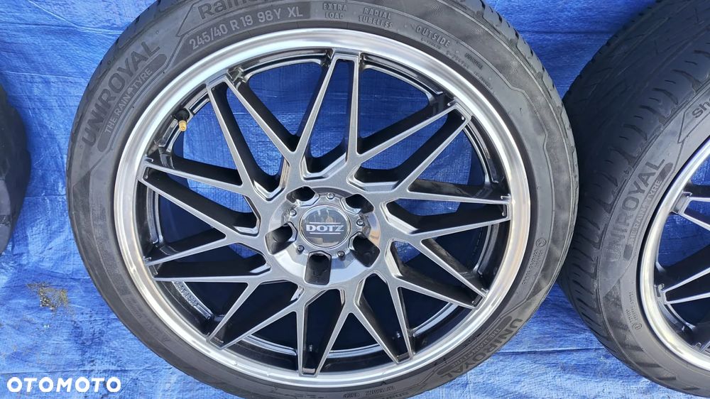 KOŁA FELGI DOTZ TANAKA KBA 53789 JAK NOWE 19'' 5x120 8.5J ET33 72,6mm OPONY 245/40 275/35 UNIROYAL RAINSPORT 5 BMW F30 F31 F35 E90 E91 E92 E93 F32 F33 F36 F10 F11 LEXUS LS460 LS600H - 6