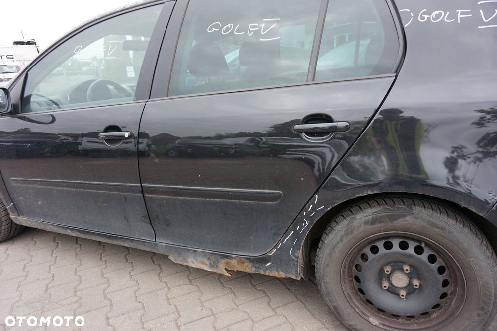 DRZWI TYLNE LEWE GOLF V 5D HB LC9Z  CZARNY VOLKSWAGEN 2003-2009 - 4