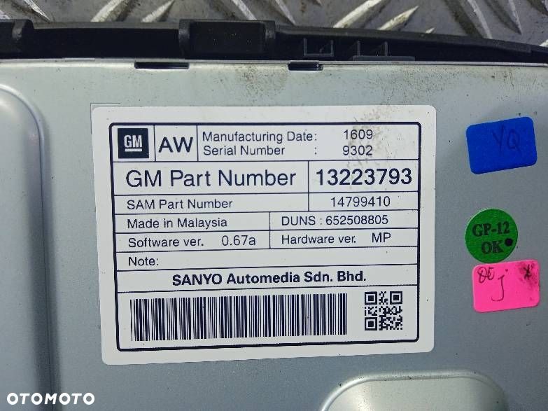 WYŚWIETLACZ OPEL INSIGNIA A 13223793 - 2