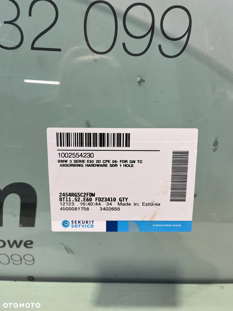 BMW 3 E92 Szyba boczna z przodu po prawej SAINT-GOBAIN 43R-00346 2023R NOWA - 3