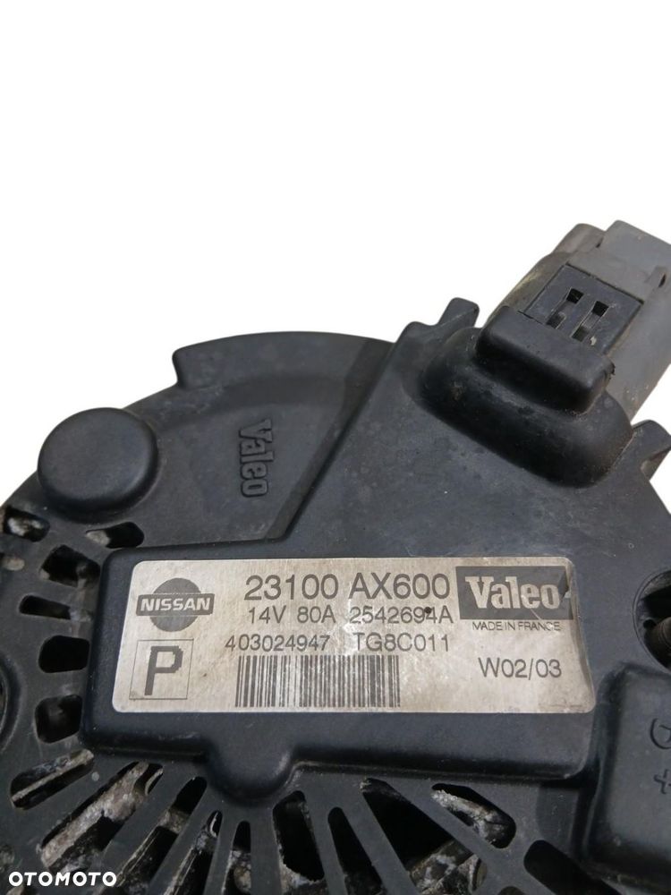 ALTERNATOR NISSAN MICRA K12 1.2 23100AX600 2542694A TG8C011 - 4