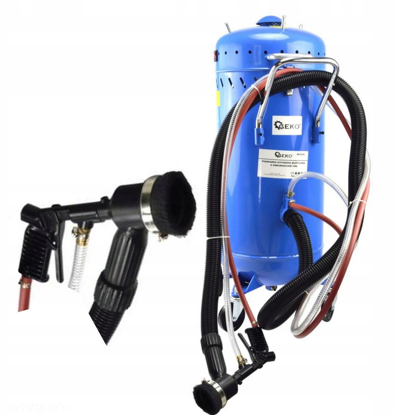 GEKO MOBILNA PIASKARKA SYFONOWA BEZPYŁOWA Z ODKURZACZEM 106L 1200W G02026 - 4