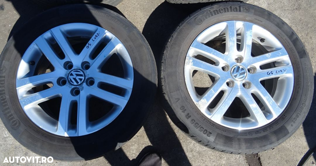Jante aliaj Volkswagen Golf 5 R16 6Jx16H2 ET50 cu cauciuc - 2
