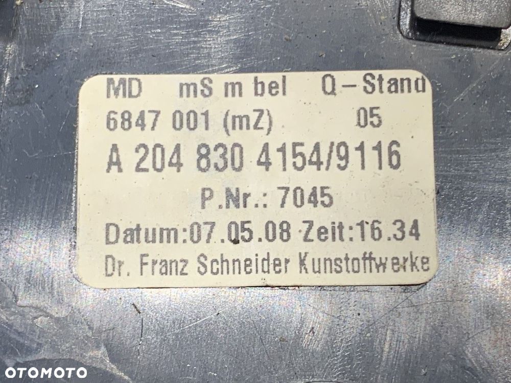 KRATKA NAWIEWU PRZÓD  MERCEDES-BENZ KLASA C T-Model (S204) 2007 - 2014 C 200 Kompressor (204.241) - 4