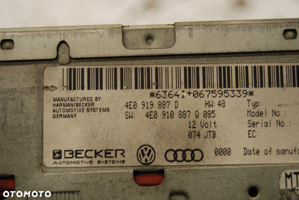 CZYTNIK NAWIGACJI 4E0919887M AUDI Q7 A6 C6 A8 4E0919887D - 7