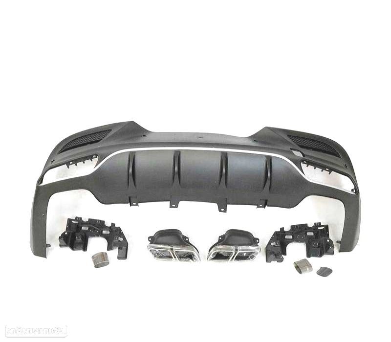 DIFUSOR MERCEDES C292 14-18 LOOK AMG GLE63 CROMADO + PONTEIRAS ESCAPE - 3