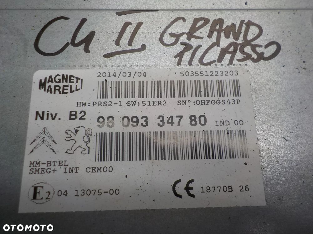CITROEN C4 GRAND PICASSO II RADIO NAWIGACJA 9809334780 - 2