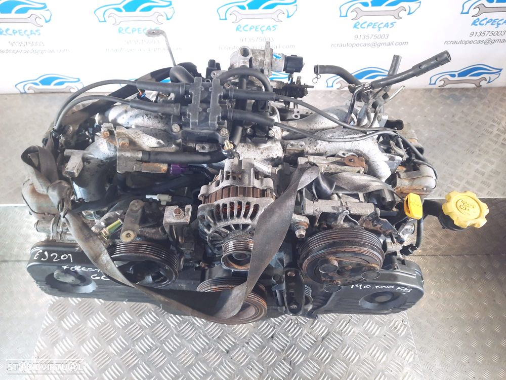 .MOTOR COMPLETO SUBARU IMPREZA II 2 FORESTER II 2 MK2 SG 2.0i AWD 16V 125CV EJ201 MK2 GG GC GF MOTOR ARRANQUE ALTERNADOR COMPRESSOR AR CONDICIONADO BOMBA DIRECAO DIREÇÃO INJETORES - 8
