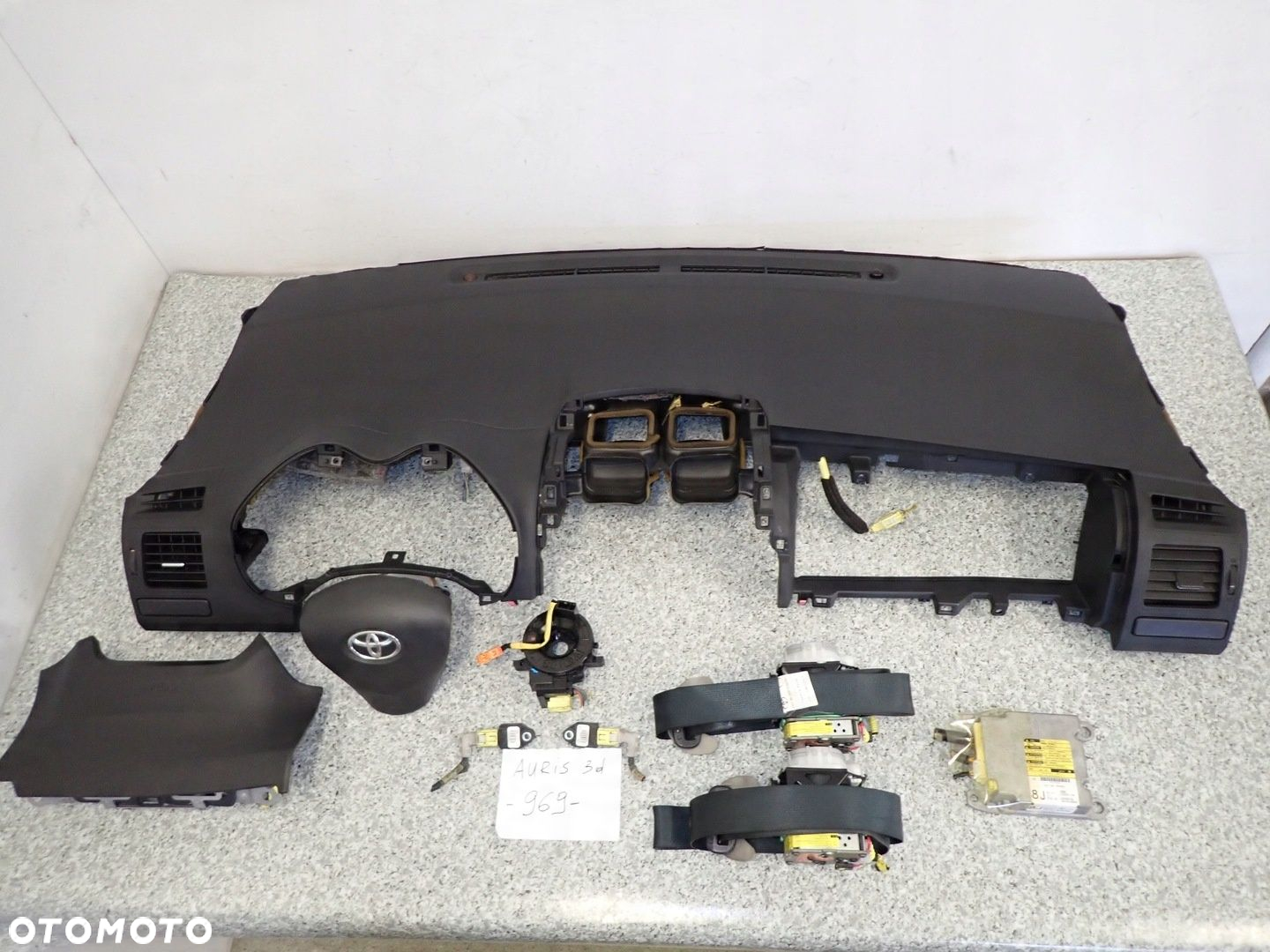 TOYOTA AURIS I E15 3D 07- PODUSZKI POWIETRZNE ZESTAW EUROPA SRSY AIRBAG - 3