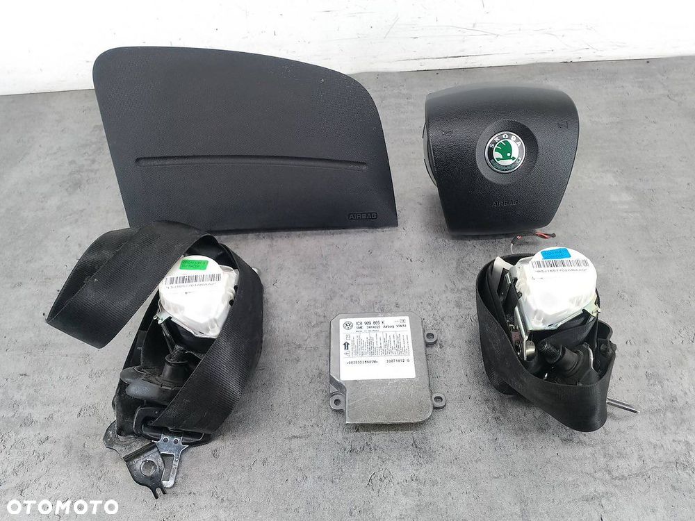 ZESTAW PODUSZEK AIRBAG, PASY PRZÓD, SENSOR SKODA ROOMSTER 30375685D  TRW - 1