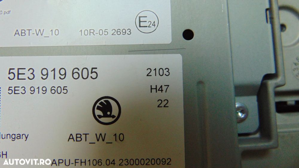 Display Navigatie Skoda Octavia 4 an 2020 cod 5e3919605 - 6