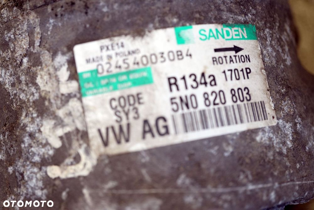 KOMPRESOR KLIMATYZACJI SPRĘŻARKA A3 8P 5N0820803 AUDI 2003-2008 - 8