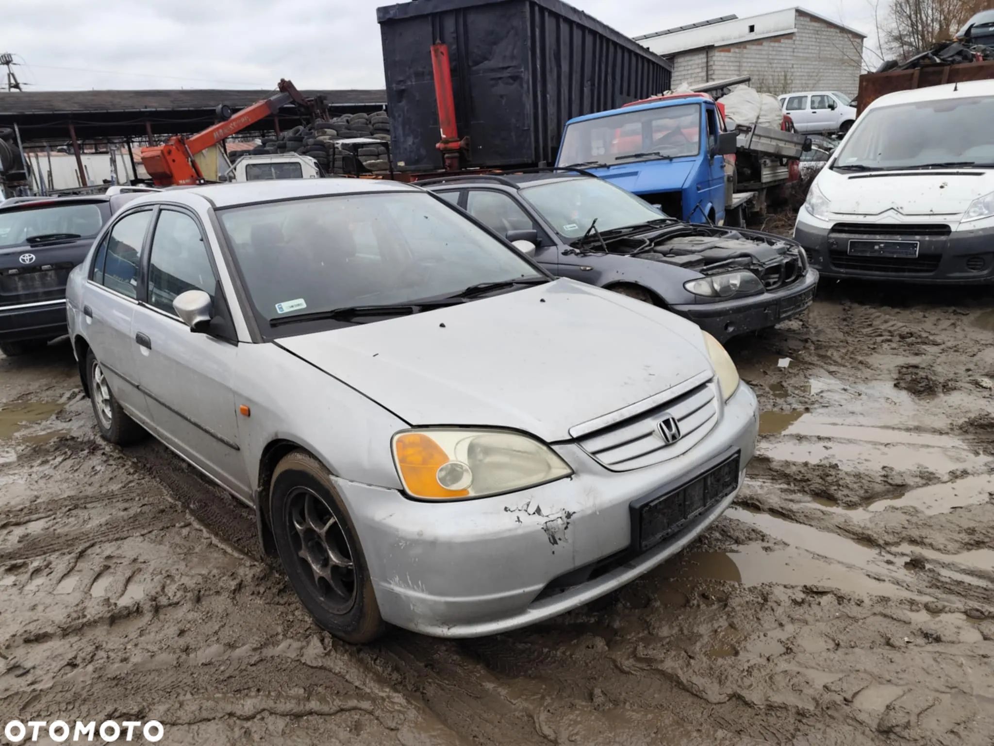 honda civic vii nh623m maska zderzak lampa grill błotnik drzwi zbiornik paliwa szyba lusterko - 1