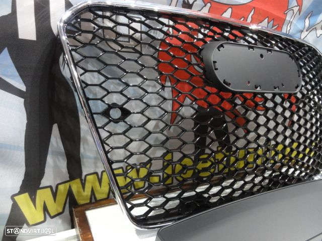 Grelha frontal AUDI A5 11-16 LIFTBACK / COUPE / CABRIO RS5 look preto brilhante com aro cromado - 4