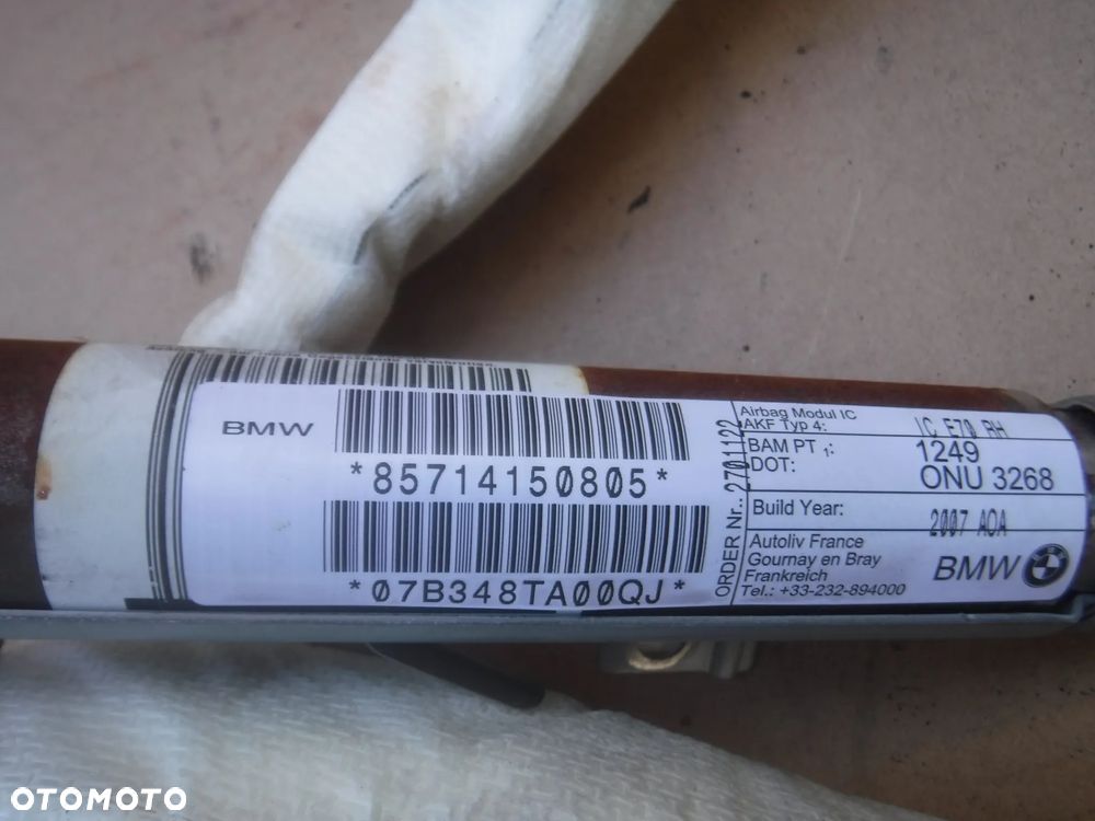 BMW X5 E70 kurtyna poduszka air bag lewa prawa - 3