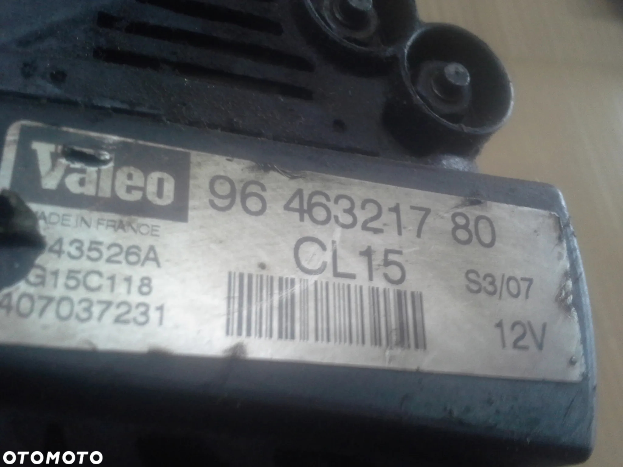 Alternator Peugeot 206+ 1.4 HDi 9646321780 Valeo - 8