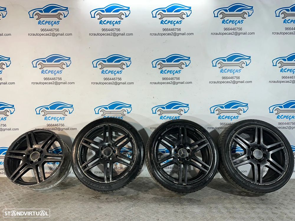 .Conjunto Jantes 18 Originais AMG Mercedes Benz 5x112 8J 8.5J ET45 ET49 A2074011402 A2074011312 - 2