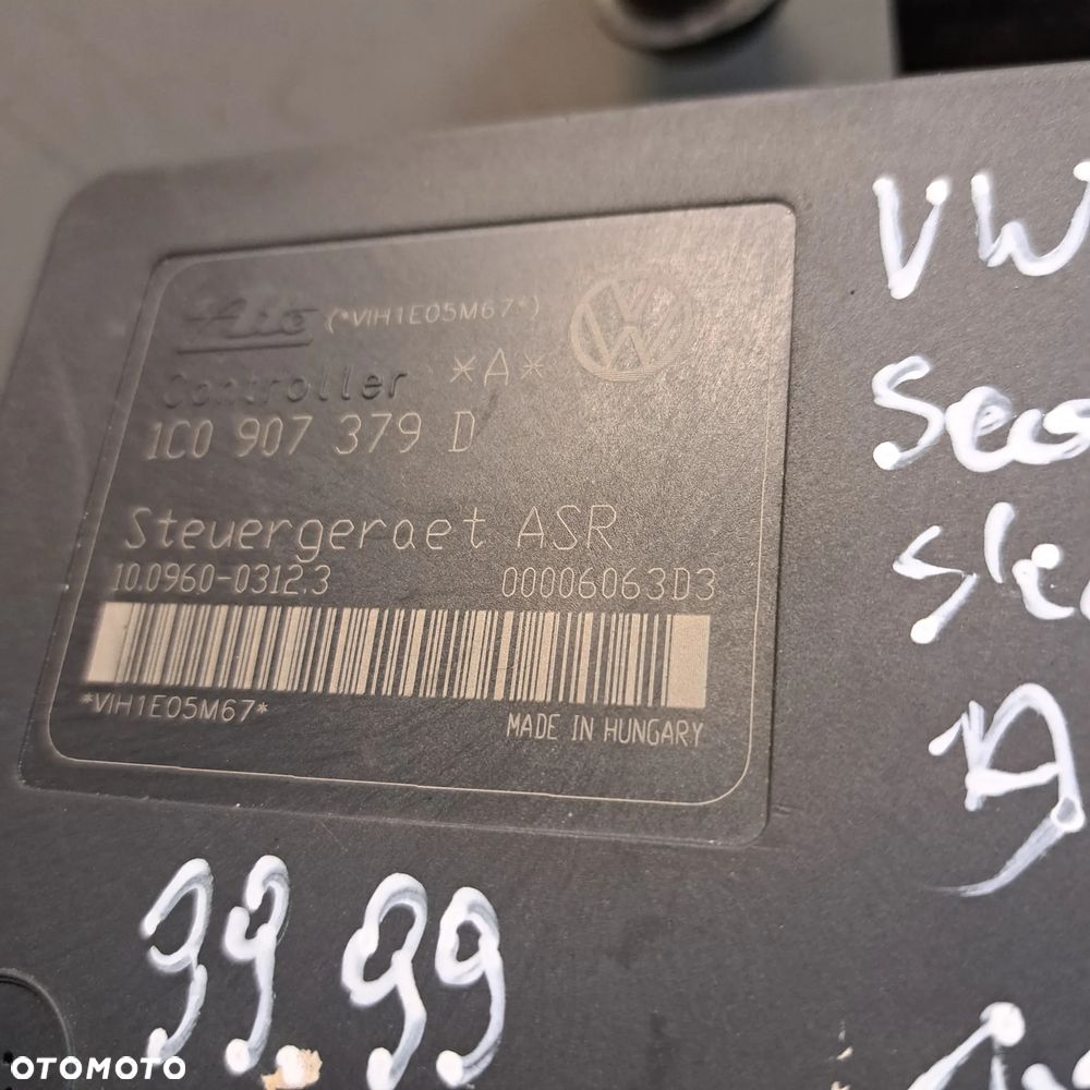 POMPA ABS STEROWNIK 1C0 907 379D VW SEAT SKODA AUDI - 2