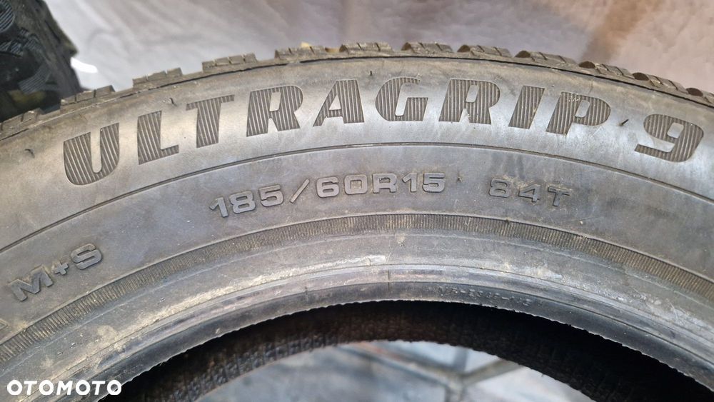 2x 185/60/15 Goodyear Ultragrip 9// JAK NOWE/SUPER STAN/WYSYŁKA - 3