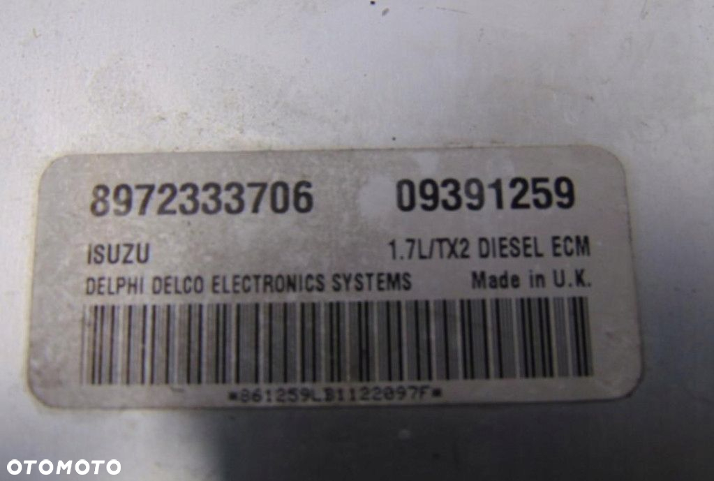 OPEL ASTRA G 1.7DTI KOMPUTER SILNIKA 09391259 - 4