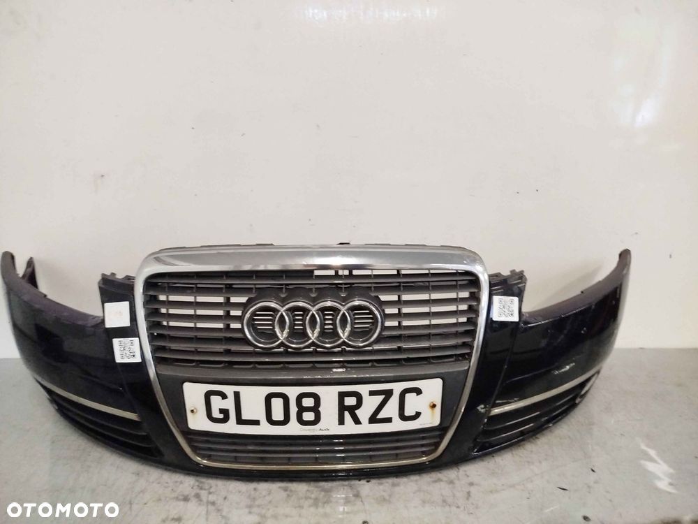 ^ ZDERZAK PRZÓD PRZEDNI AUDI A6 C6  LY9B CZARNY HALOGENY - 1