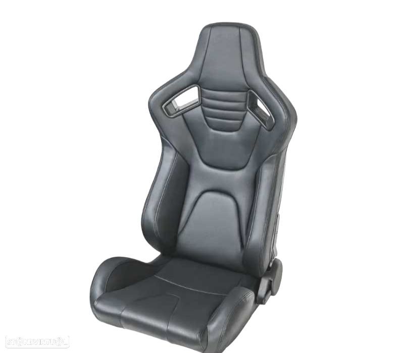 BAQUET BACKET DESPORTIVA COURO PRETA LOOK EVO - 1