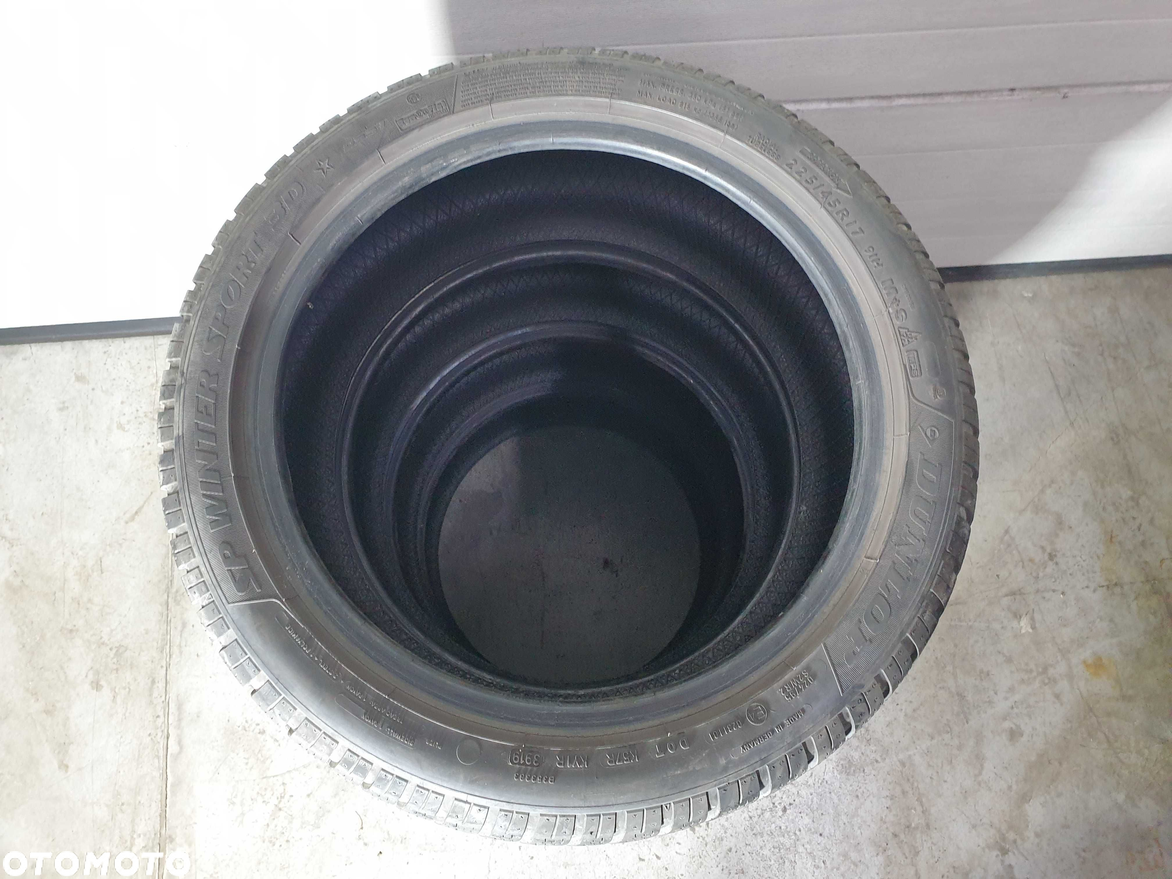 4szt. 225/45/17 91H Dunlop SP Winter Sport 3D RFT 6,5mm 2019r[ 11021 ] - 4