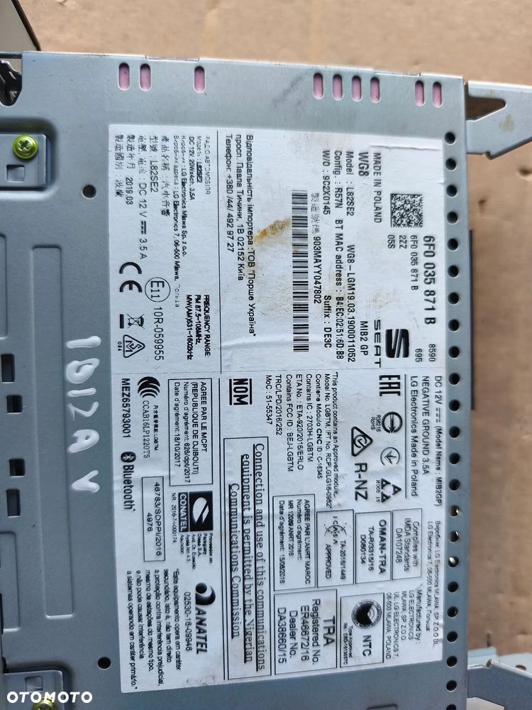 RADIO NAWIGACJA CZYTNIK 6F0035871B SEAT IBIZA V 6F - 3