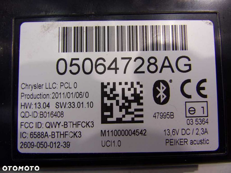 JEEP COMPASS I 06- MODUŁ BLUETOOTH 05064728AG - 3