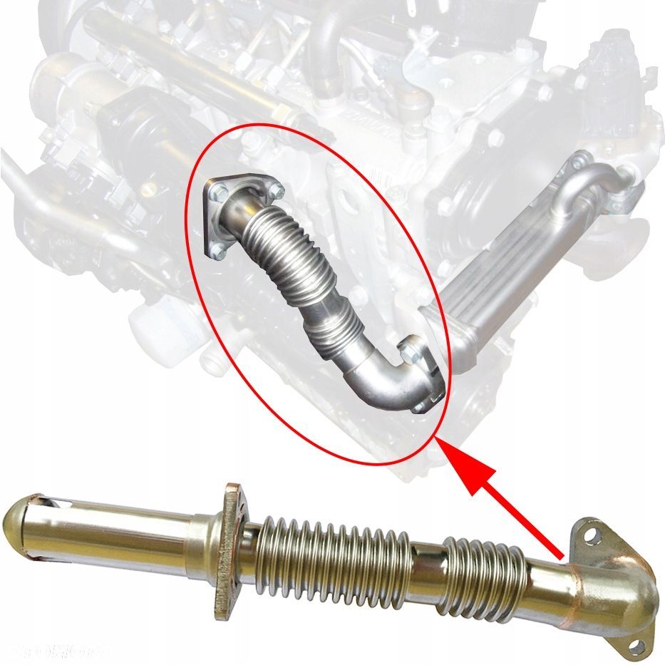 Rurka łącznik chłodnicy zaworu EGR FIAT Ducato - 2,3 Eur 5 - 3