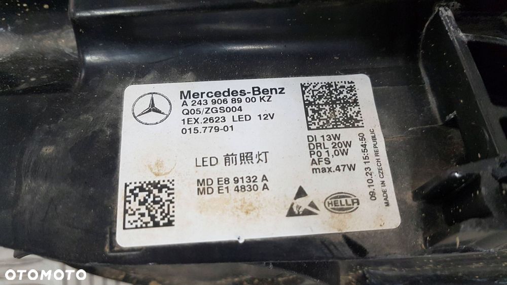 mercedes eqb w247 lampa reflektor lewy przód przednia led performance eu - 8