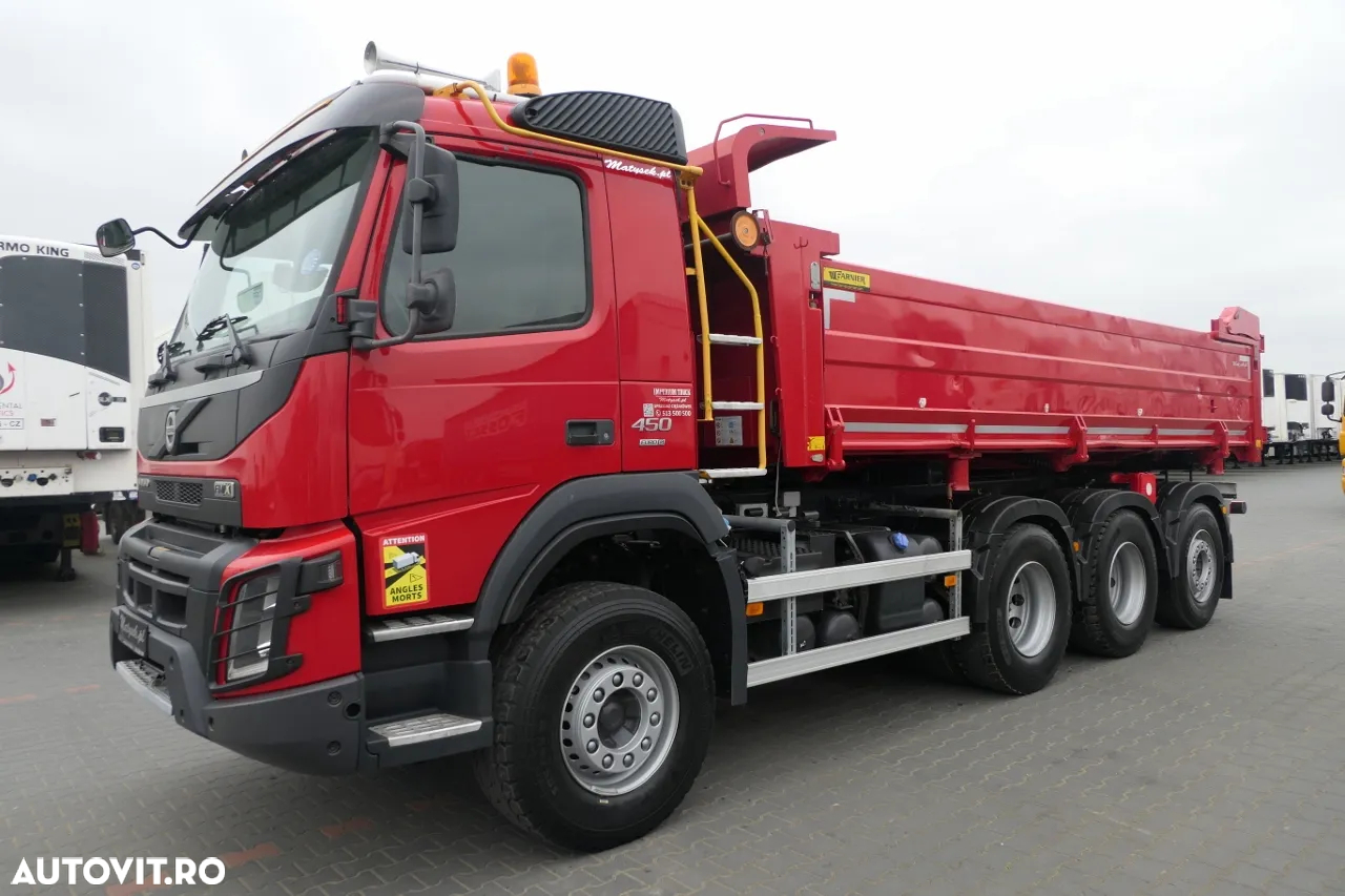 Volvo FMX 450 / 8x4 / 2 PAGINI. CAMION BASCULANTE / TRIDEM / AXIE DE DIRECȚIE LIFTARE / BORDMATIC / HYDROCLAP / 2016 - 14