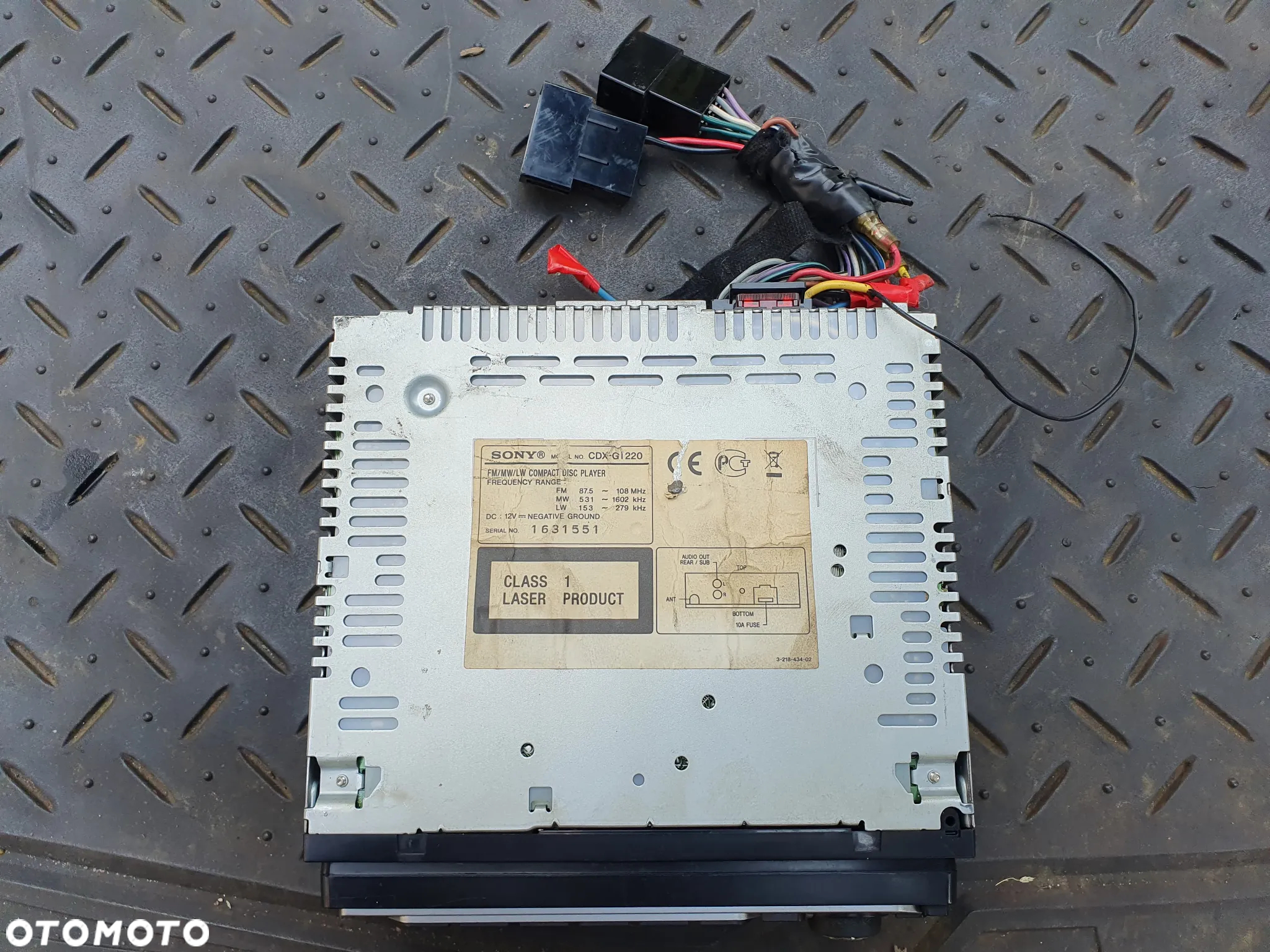 RADIOODTWARZACZ RADIO SAMOCHODOWE CD AUX SONY CDX-GT220 - 5