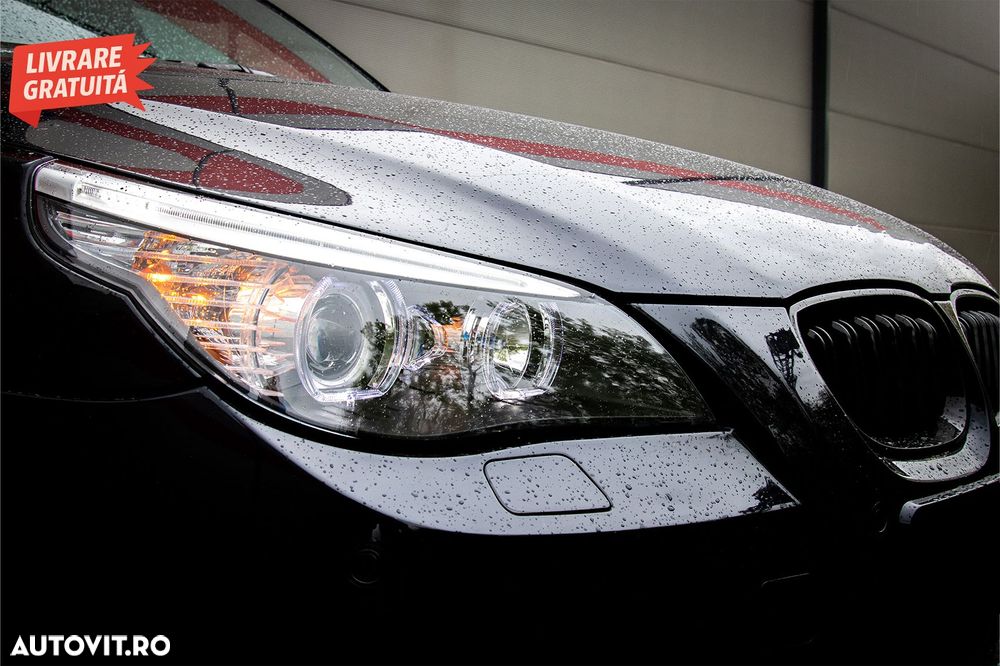 Faruri LED Dayline Angel Eyes BMW Seria 5  E60 E61 (2003-2007) LCI Design- livrare gratuita - 10