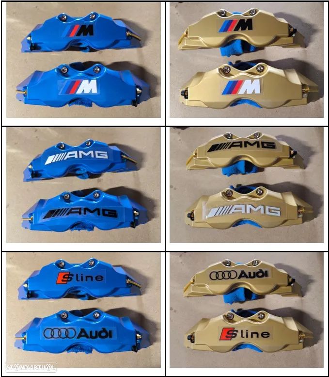 Par Caliper Capas em ABS Pinças Travão Maxilas BMW Mercedes e outras - 2