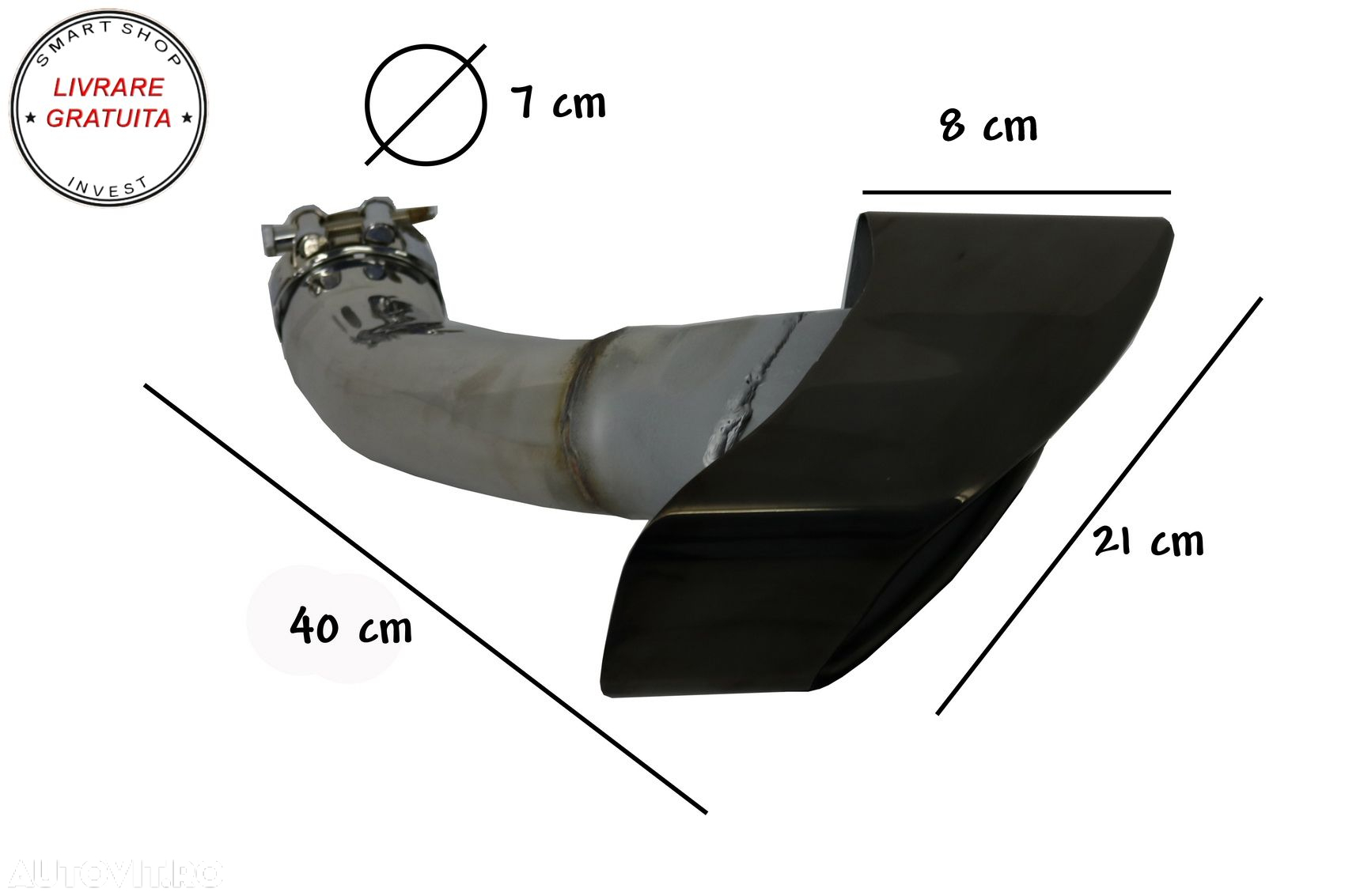 Tobe Ornamente Sistem de evacuare BMW X6 E71 (2008-2014) V8 Design Negru- livrare gratuita - 9