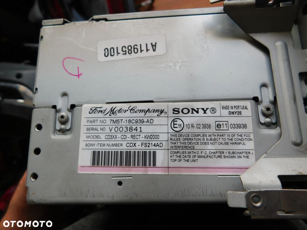 radio oryginalne SONY FORD FOCUS II C-MAX MONDEO FIESTA S-MAX - 4