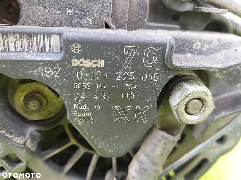 Alternator Opel Corsa C 2000-2006  1,2 B BOSCH 0124225018 70A ORYGINAŁ - 3