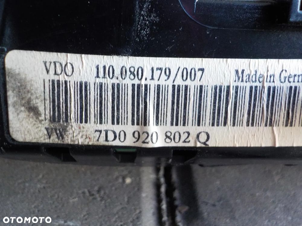 VW T4 2.5 TDI LICZNIK PRĘDKOŚCIOMIERZ 7D0920802Q - 4