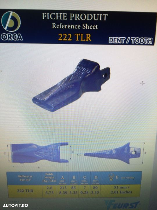 Dinti cupa sistem Orca 222TLR - 3