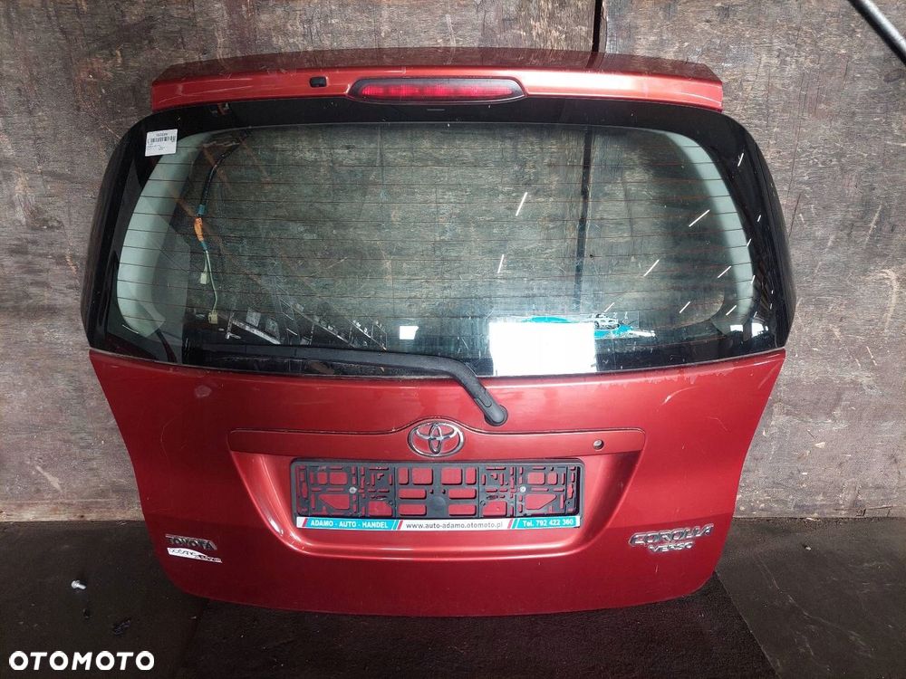 KOMPLETNY TYŁ KLAPA BAGAŻNIKA ZDERZAK LAMPY TOYOTA COROLLA VERSO I 3N8 - 20
