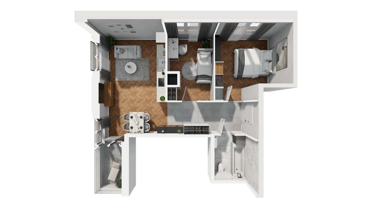 3-pokojowe mieszkanie 60,15 m² | Banacha 12 | Nr 23