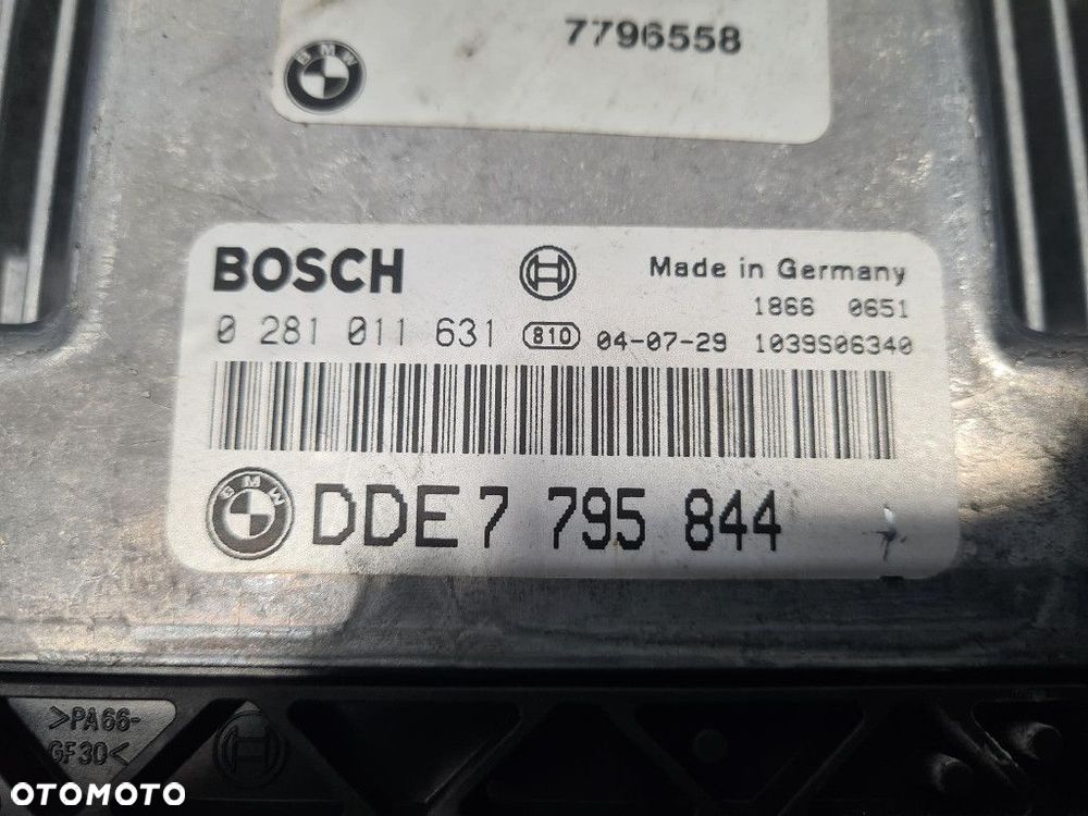 BMW 118 E87 2.0D  STEROWNIK SILNIKA 0281011631 - 5