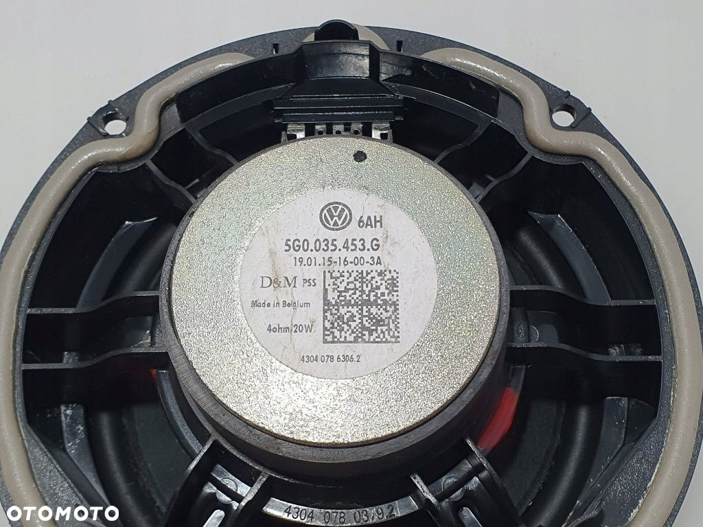 VW GOLF VII GŁOŚNIK DRZWI TYŁ LEWY PRAWY PRZÓD 5G0035453G UCHWYTY CAŁE - 6
